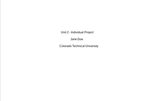 UNIT 2 INDIVIDUAL PROJECT (SAMPLE DOC)