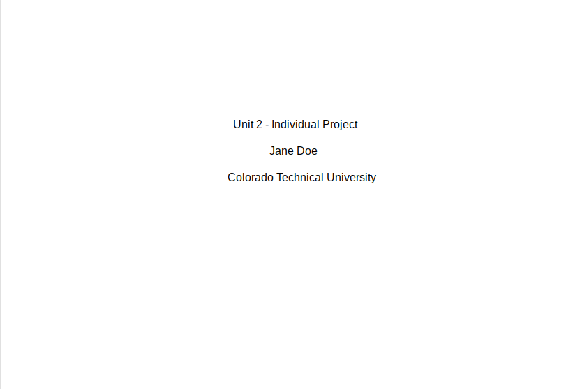 UNIT 2 INDIVIDUAL PROJECT (SAMPLE DOC)