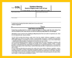 BLANK COLOR OF LAW FORM