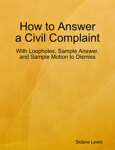 How to Answer a Civil Complaint