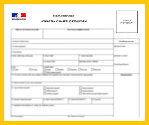 FRENCH REPUBLIC LONG STAY VISA APPLICATION FORM (ENGLISH)