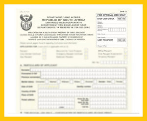 SOUTH AFRICAN TRAVEL PASSPORT APPLICATION