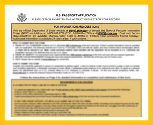 DS-11 Application for US Passport