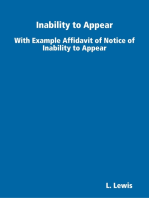 Inability to Appear With Example Affidavit of Notice of Inability to Appear